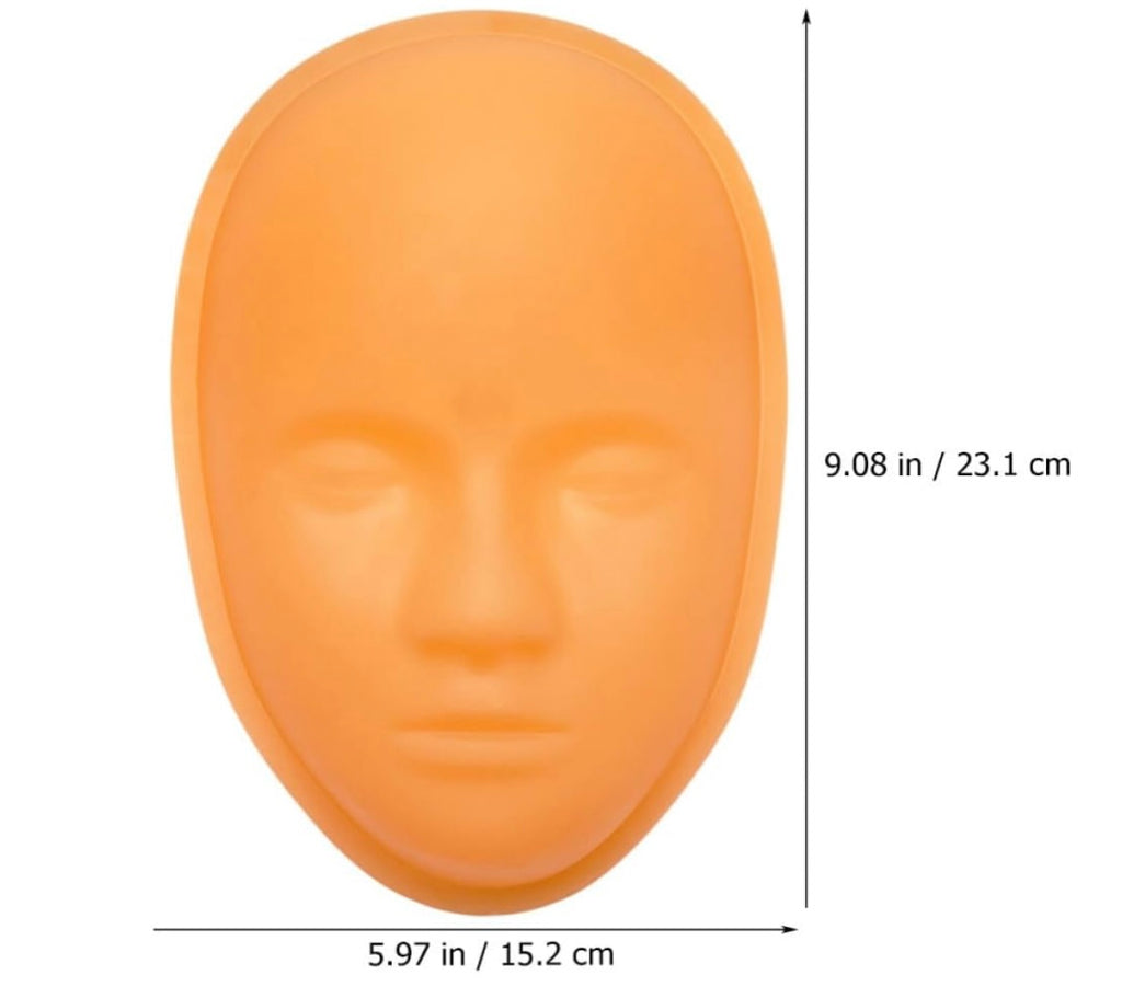 Pele de Prática 5D para micropigmentação de Sobrancelhas | Molde Facial de Silicone