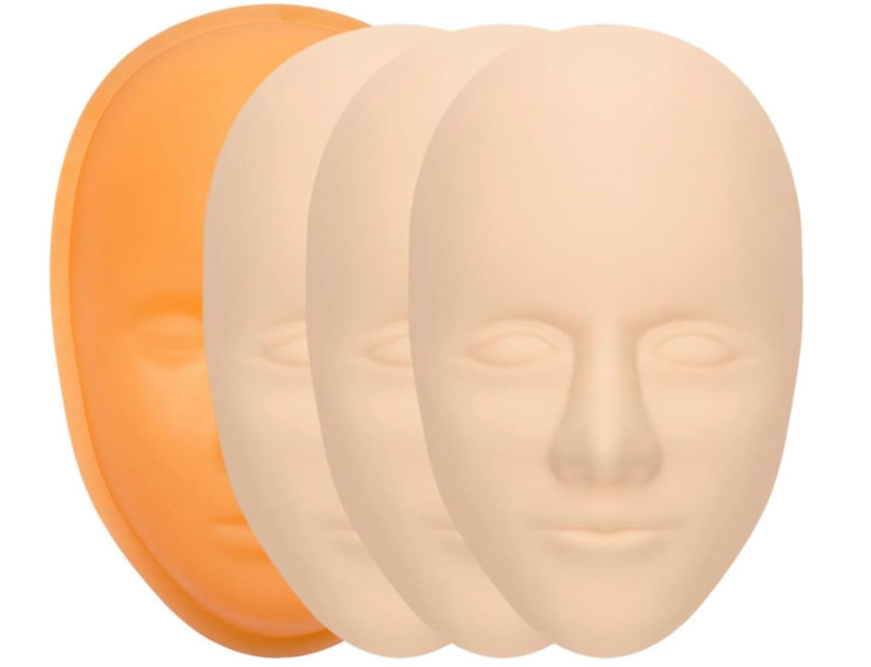 Pele de Prática 5D para micropigmentação de Sobrancelhas | Molde Facial de Silicone
