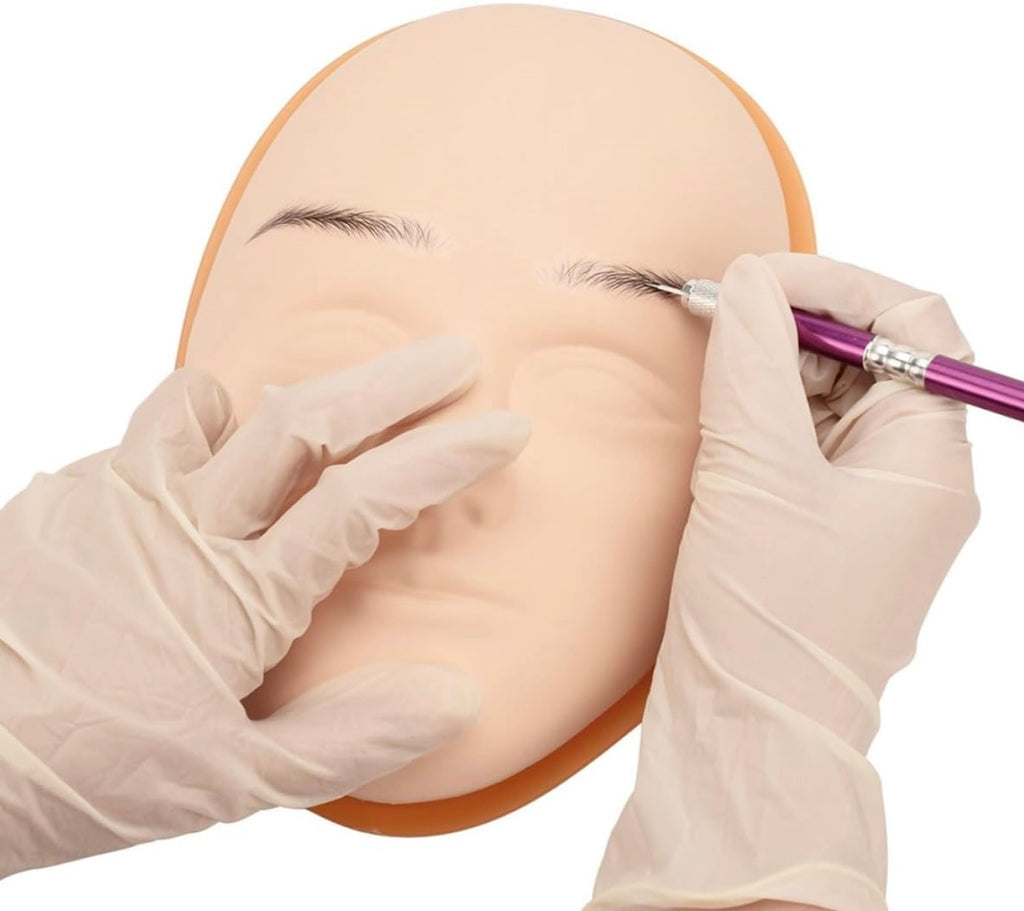 Pele de Prática 5D para micropigmentação de Sobrancelhas | Molde Facial de Silicone
