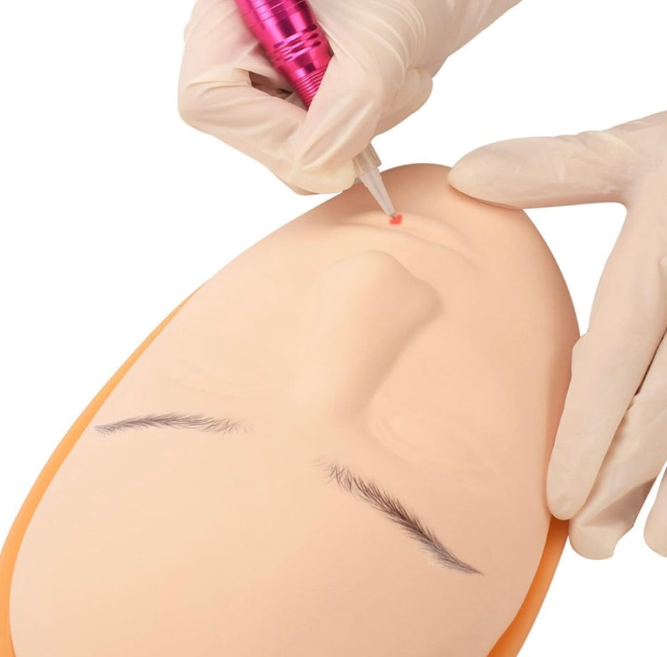 Pele de Prática 5D para micropigmentação de Sobrancelhas | Molde Facial de Silicone